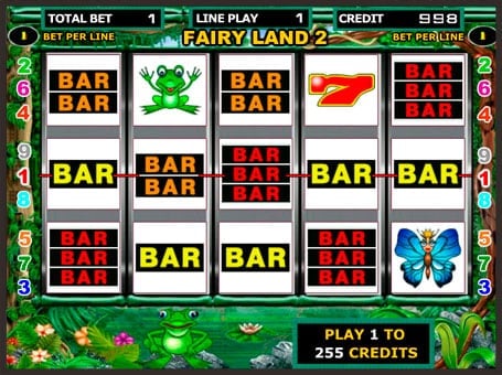 Выигрышные BAR символы автомата Fairy Land 2